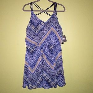 By&By Criss-Cross Back Blue Dress